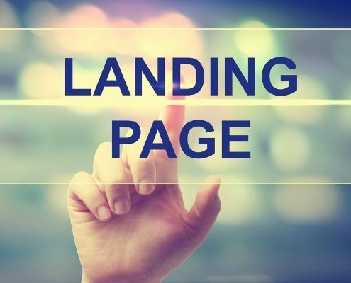 landing page provided by web development company