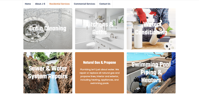 Plumbing website design services